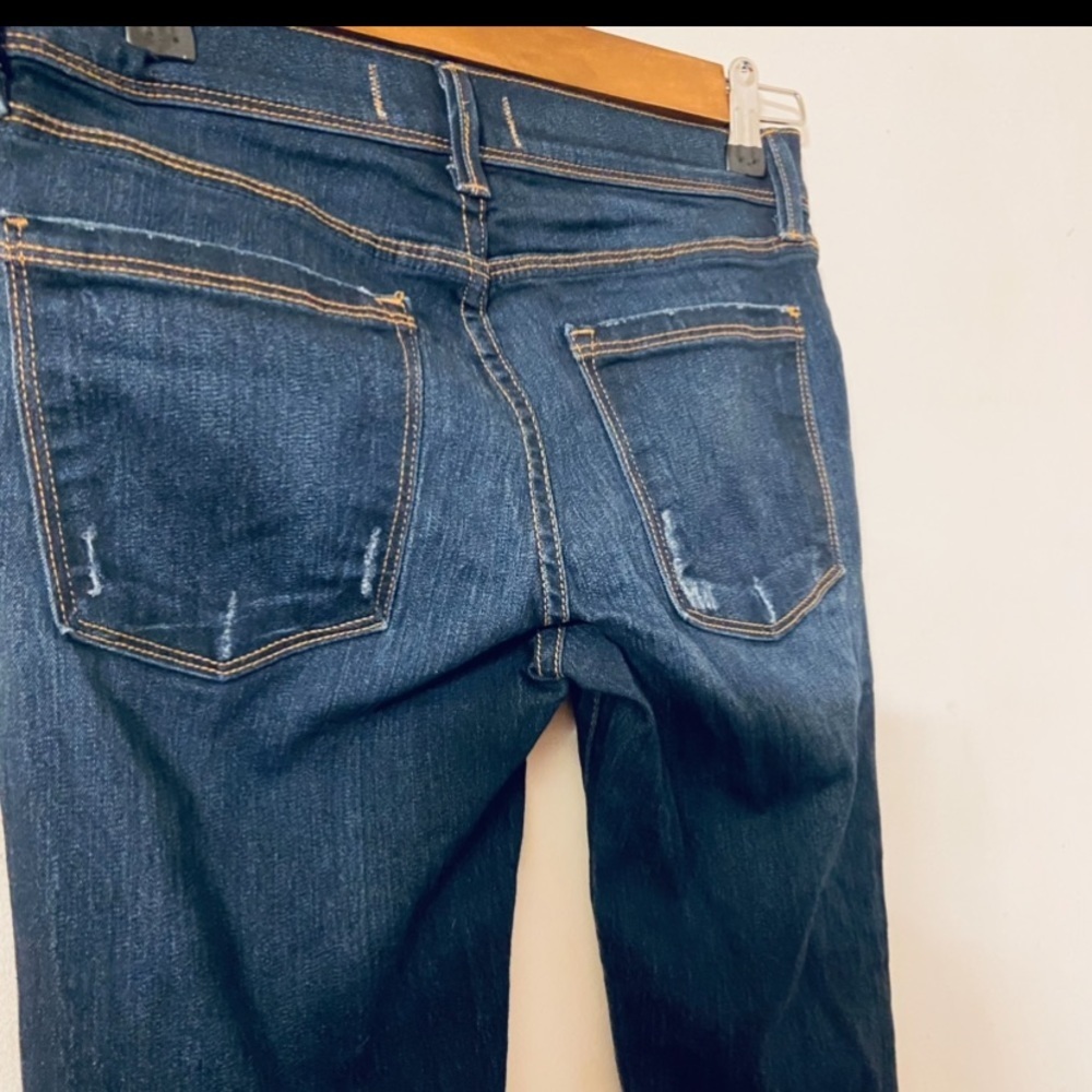 Free People Distressed Skinny Blue Denim Jeans. - Picture 4 of 9